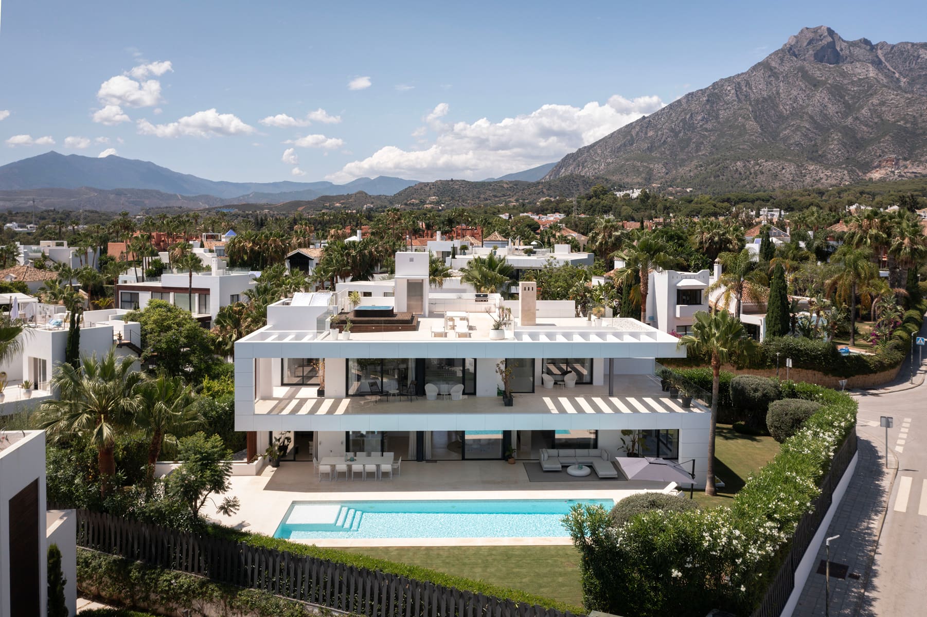 Villa steps from beach