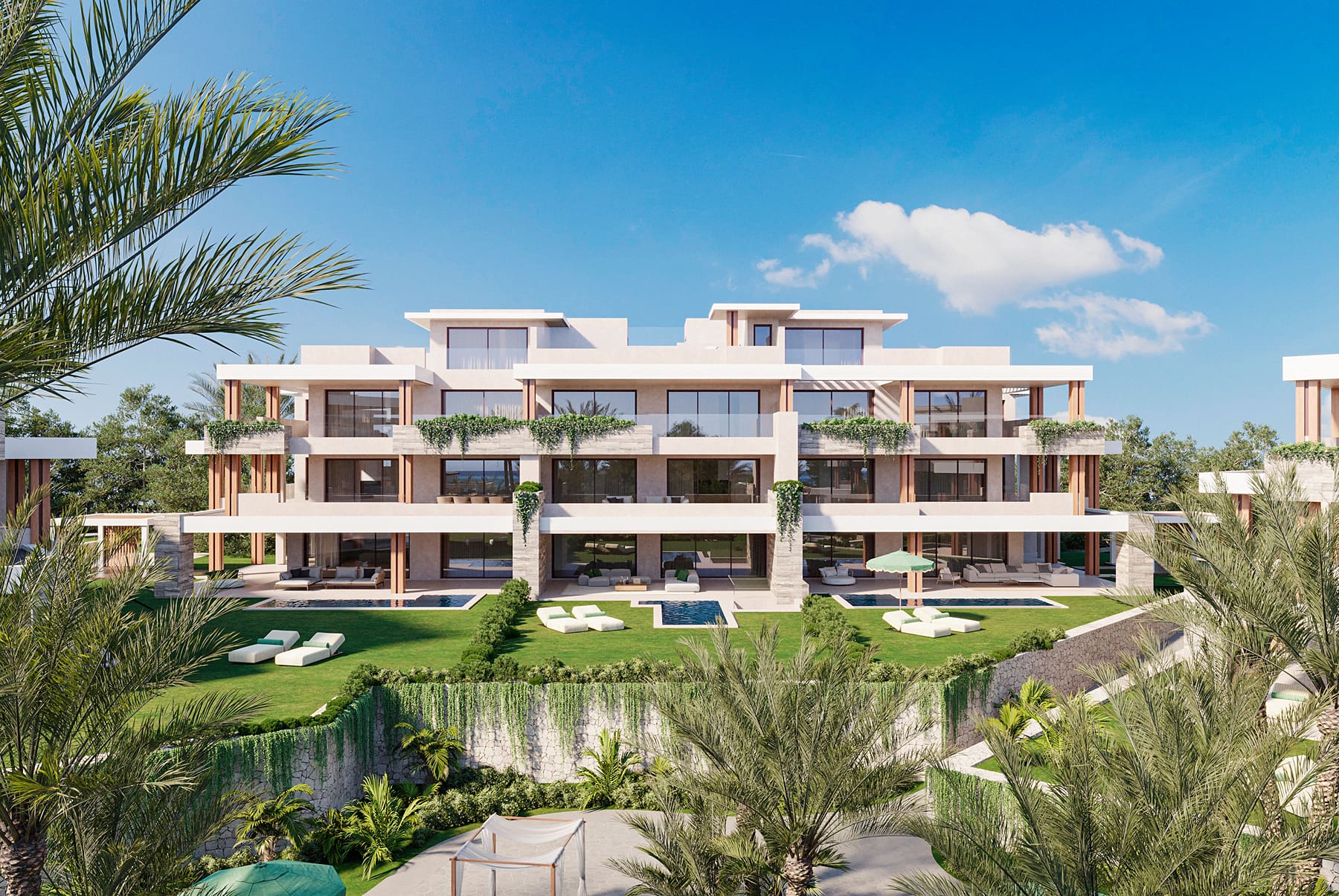 Beachfront penthouses